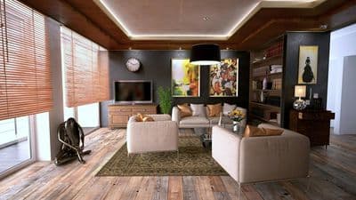 Modern luxury home interior with contemporary furnishings