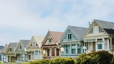 Victorian painted lady homes in San Francisco